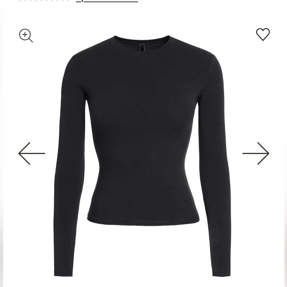 Skims cotton jersey Long Sleeve Top Soot size M